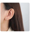 Silver Hoop Earring HO-2597-GP